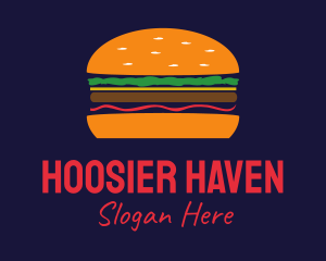 Bacon Hamburger Burger logo design