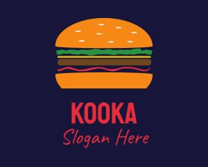 Bacon Hamburger Burger logo design