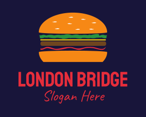 Bacon Hamburger Burger logo design