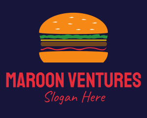 Bacon Hamburger Burger logo design