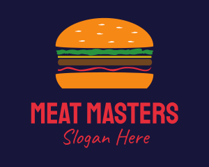 Bacon Hamburger Burger logo design