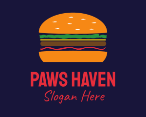 Bacon Hamburger Burger logo design