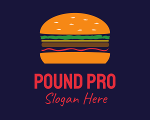 Bacon Hamburger Burger logo design