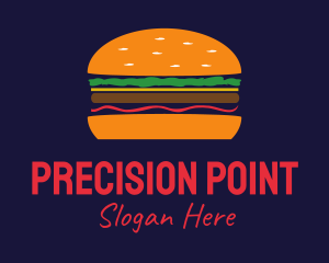 Bacon Hamburger Burger logo design