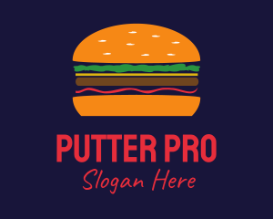 Bacon Hamburger Burger logo design