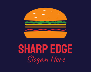 Bacon Hamburger Burger logo design