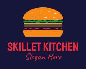 Bacon Hamburger Burger logo design