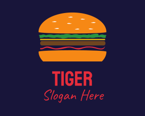 Bacon Hamburger Burger logo design