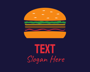 Bacon Hamburger Burger logo design