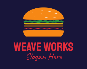 Bacon Hamburger Burger logo design