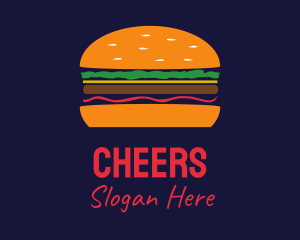 Bacon Hamburger Burger logo design