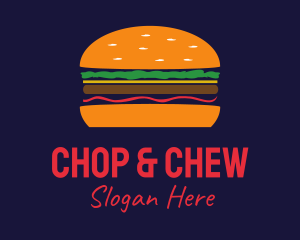 Bacon Hamburger Burger logo design