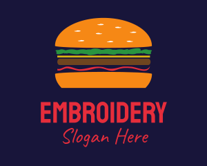 Bacon Hamburger Burger logo design