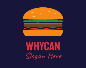 Bacon Hamburger Burger logo design