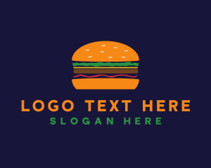 Bacon Hamburger Burger logo design