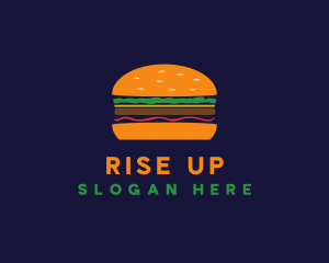 Bacon Hamburger Burger Logo