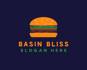 Bacon Hamburger Burger logo design