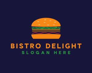 Bacon Hamburger Burger logo design