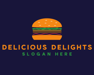 Bacon Hamburger Burger logo design