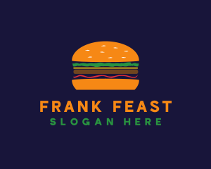 Bacon Hamburger Burger logo design