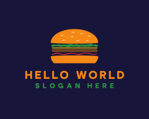 Bacon Hamburger Burger logo design