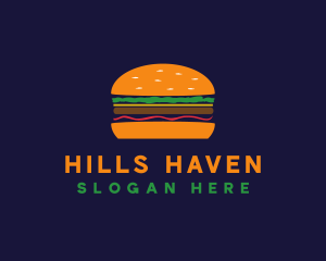 Bacon Hamburger Burger logo design