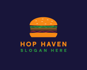 Bacon Hamburger Burger logo design