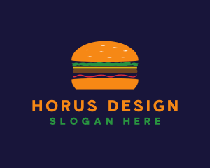 Bacon Hamburger Burger logo design