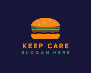 Bacon Hamburger Burger logo design