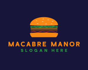 Bacon Hamburger Burger logo design