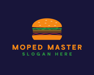 Bacon Hamburger Burger logo design