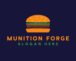 Bacon Hamburger Burger logo design