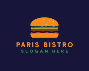 Bacon Hamburger Burger logo design