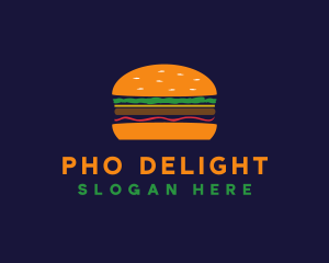 Bacon Hamburger Burger logo design