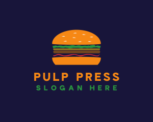 Bacon Hamburger Burger logo design