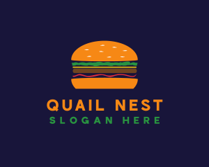 Bacon Hamburger Burger logo design