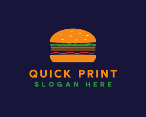 Bacon Hamburger Burger logo design