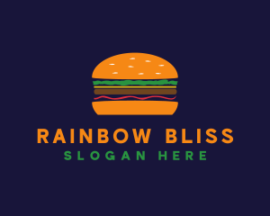 Bacon Hamburger Burger logo design