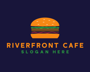 Bacon Hamburger Burger logo design