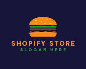 Bacon Hamburger Burger logo design