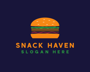 Bacon Hamburger Burger logo design