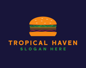 Bacon Hamburger Burger logo design