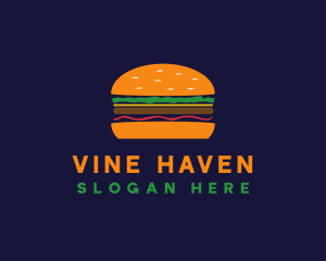 Bacon Hamburger Burger logo design