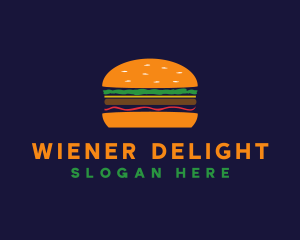 Bacon Hamburger Burger logo design