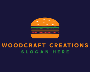 Bacon Hamburger Burger logo design