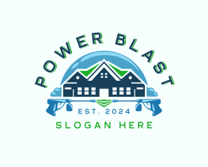 Bubble Cleaning Power Wash logo design