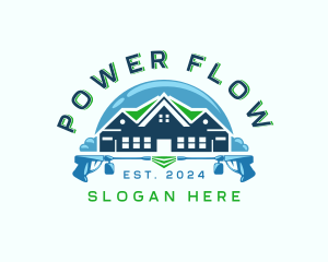 Bubble Cleaning Power Wash logo design