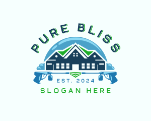 Bubble Cleaning Power Wash logo design