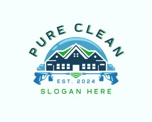 Bubble Cleaning Power Wash logo design