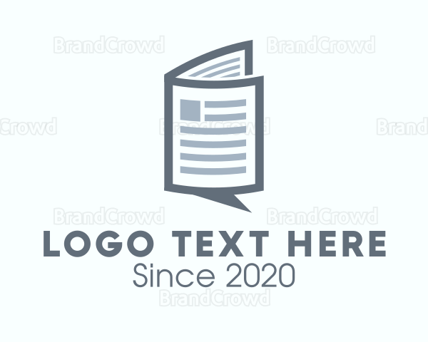 News Chat Messaging Logo